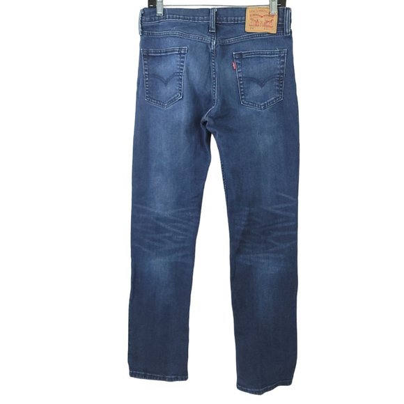 Levis 514 Mens Size 30 x 32 Dark Wash Denim Low Rise Straight Leg Pants - Picture 2 of 12